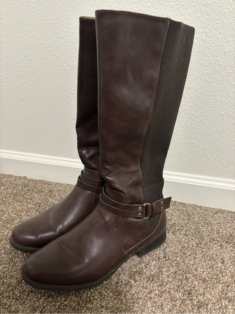 LifeStride Brown Knee High Riding Boots